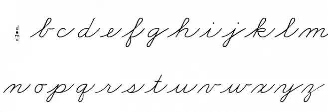 DmoZBCursive-Regular फ़ॉन्ट लोअरकेस