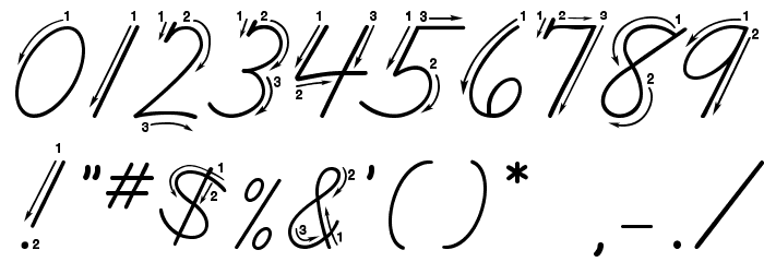 DmoZBCursiveArrow Font OTHER CHARS