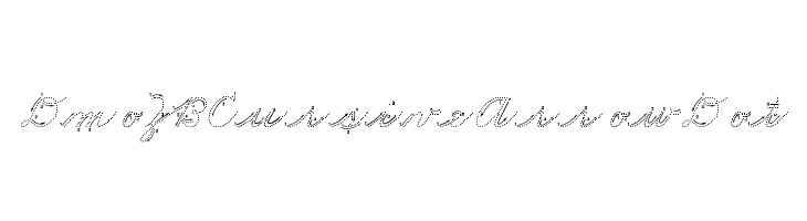 DmoZBCursiveArrowDot Font