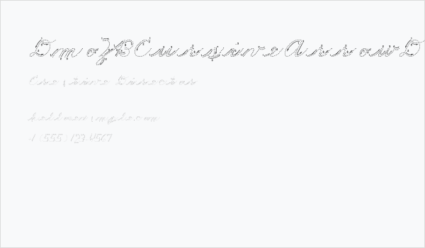 DmoZBCursiveArrowDot Business Card