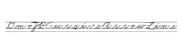 DmoZBCursiveArrowLine Font