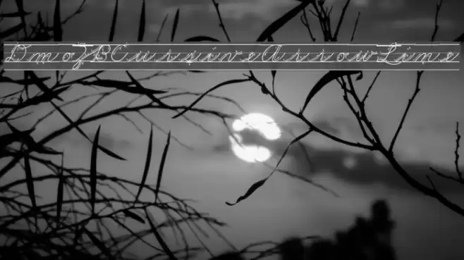 DmoZBCursiveArrowLine Font examples