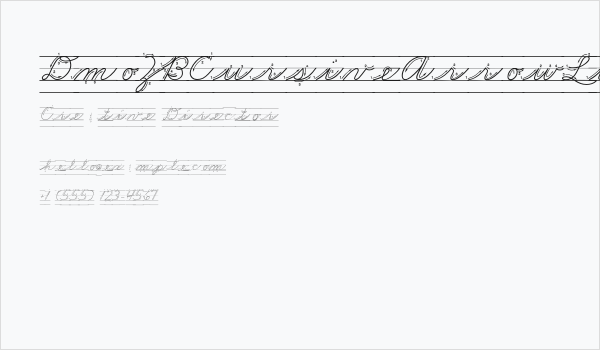 DmoZBCursiveArrowLine Business Card