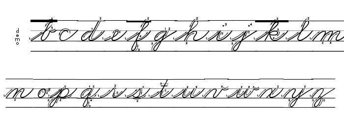 DmoZBCursiveArrowLine Font LOWERCASE