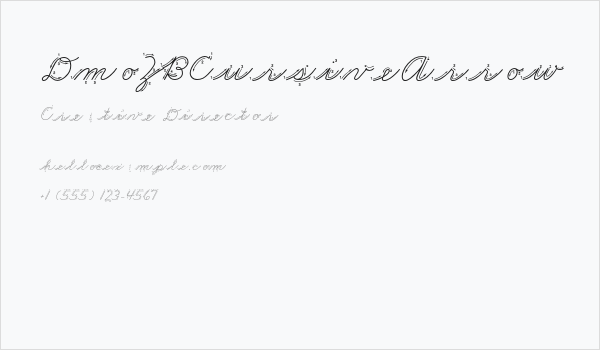 DmoZBCursiveArrow Business Card