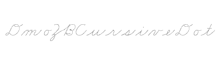 DmoZBCursiveDot Font