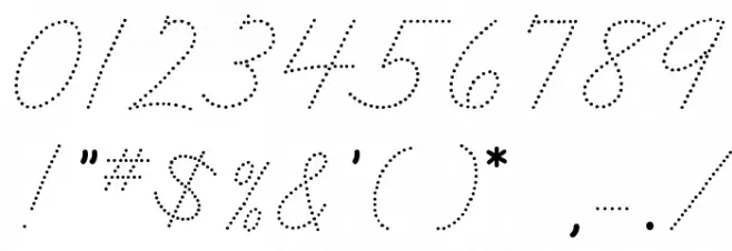 DmoZBCursiveDot Font OTHER CHARS