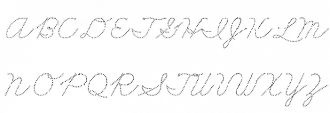 DmoZBCursiveDot Fonte MAIÚSCULAS