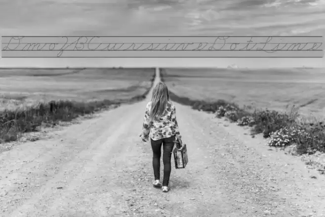 DmoZBCursiveDotLine Font examples