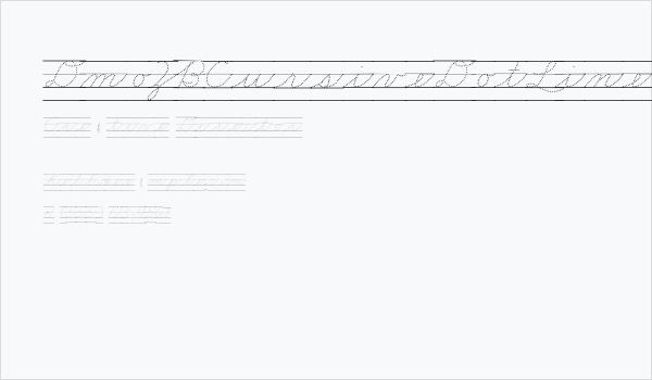 DmoZBCursiveDotLine Business Card