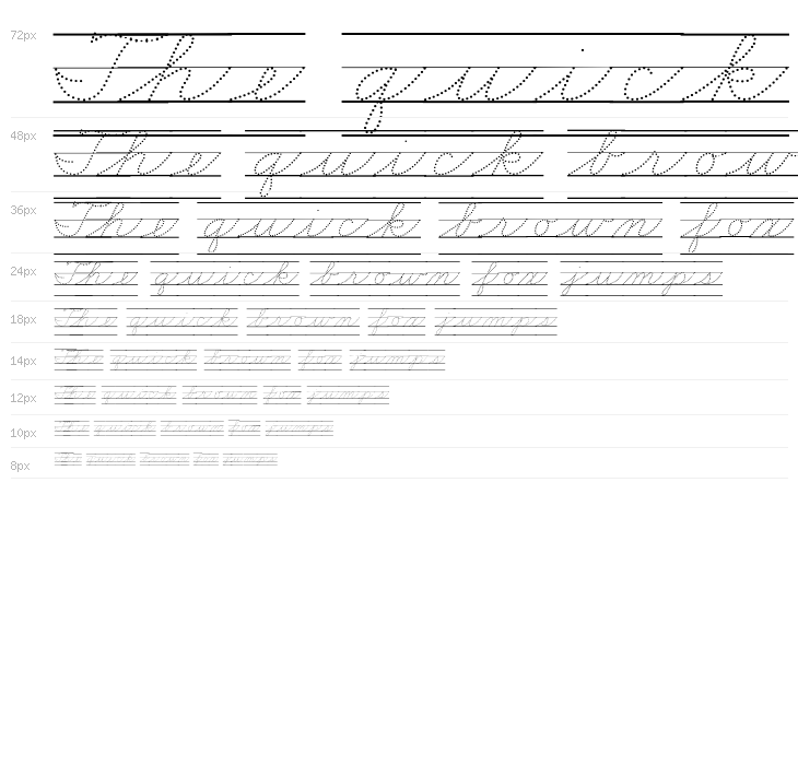 DmoZBCursiveDotLine Waterfall