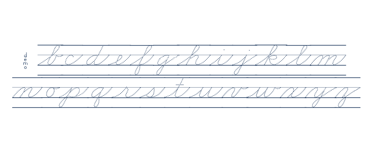 DmoZBCursiveDotLine Lowercase