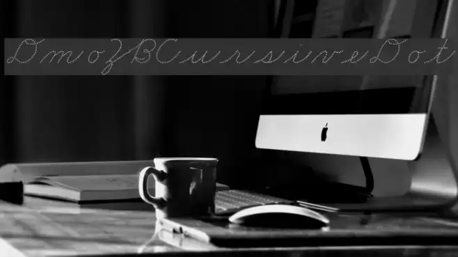 DmoZBCursiveDot Font examples