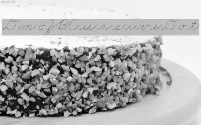 DmoZBCursiveDot Font examples