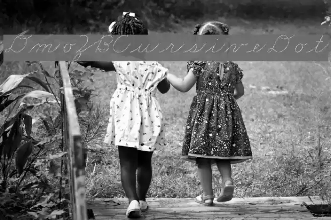 DmoZBCursiveDot Font examples