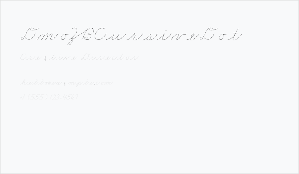 DmoZBCursiveDot Business Card
