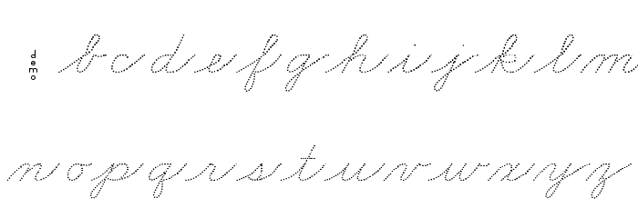 DmoZBCursiveDot Font LOWERCASE