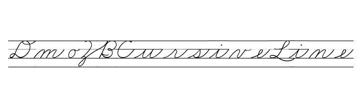 DmoZBCursiveLine Font