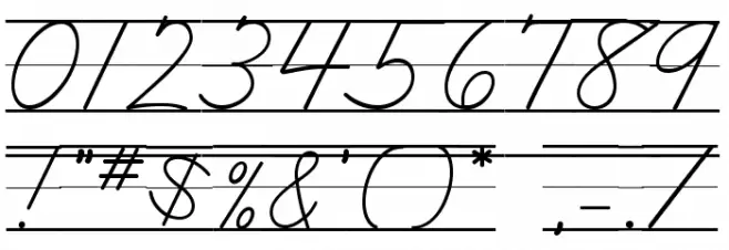 DmoZBCursiveLine Font OTHER CHARS