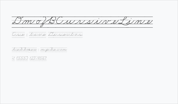 DmoZBCursiveLine Business Card