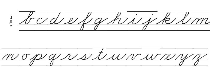DmoZBCursiveLine Font LOWERCASE