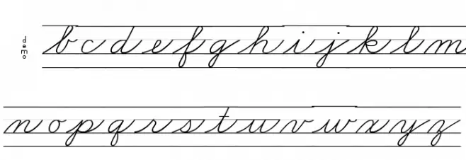 DmoZBCursiveLine Шрифта строчной