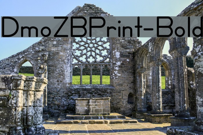 DmoZBPrint-Bold Font examples