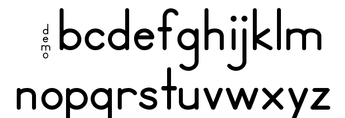 DmoZBPrint-Bold Font LOWERCASE