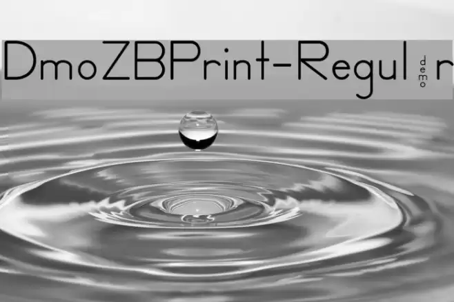 DmoZBPrint-Regular Font examples