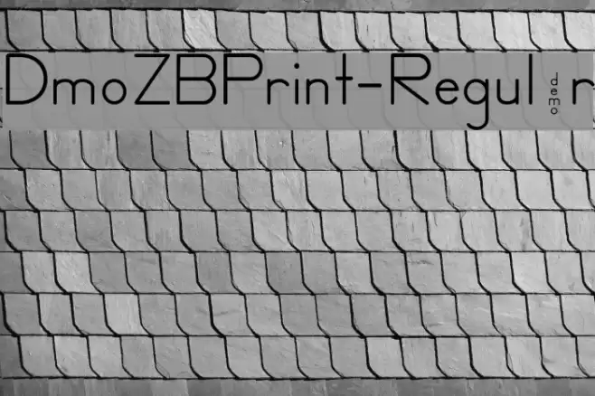 DmoZBPrint-Regular Font examples