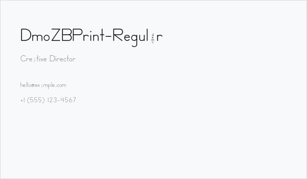 DmoZBPrint-Regular Business Card