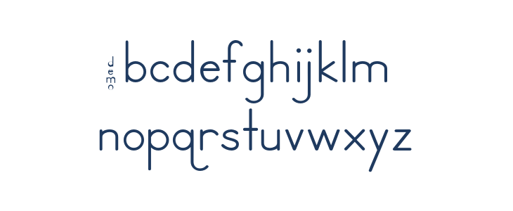 DmoZBPrint-Regular Lowercase