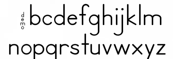DmoZBPrint-Regular 字体 小写
