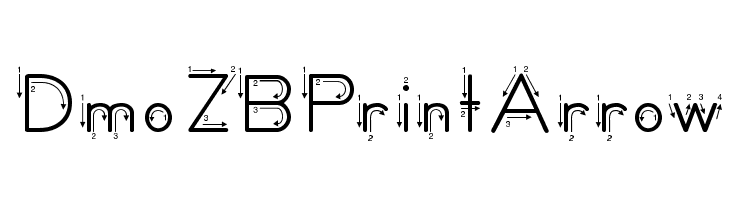 DmoZBPrintArrow Font