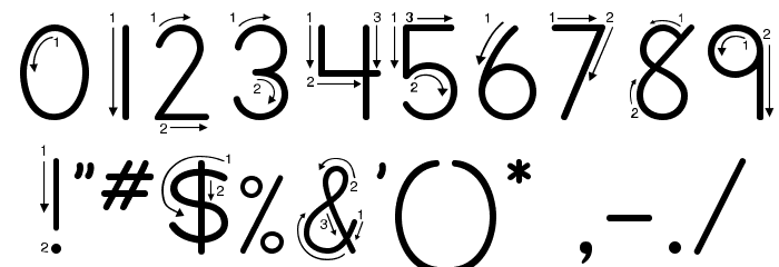 DmoZBPrintArrow Font OTHER CHARS