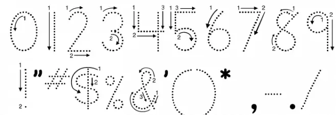 DmoZBPrintArrowDot Font OTHER CHARS