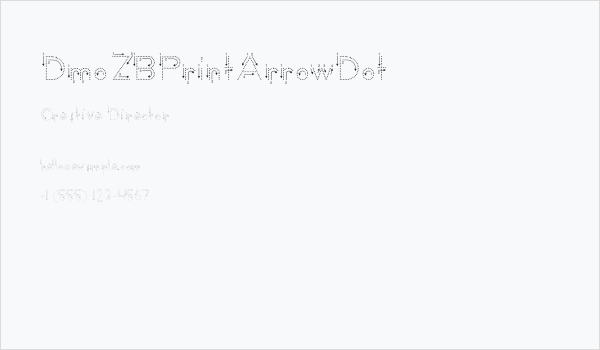 DmoZBPrintArrowDot Business Card