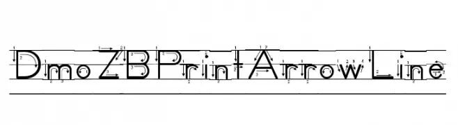 DmoZBPrintArrowLine  フリーフォントのダウンロード
