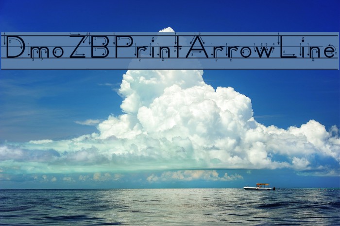 DmoZBPrintArrowLine Font examples
