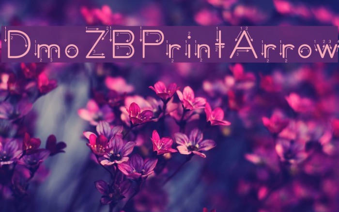 DmoZBPrintArrow Font examples