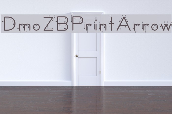 DmoZBPrintArrow Font examples