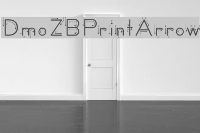 DmoZBPrintArrow Font examples