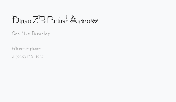 DmoZBPrintArrow Business Card