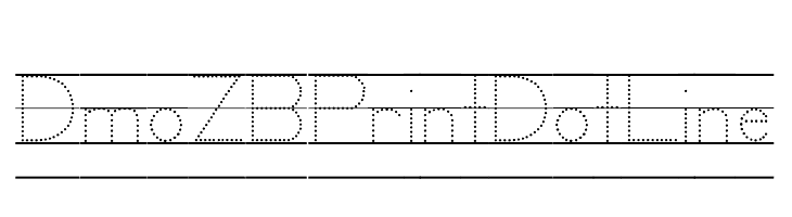 DmoZBPrintDotLine  Free Fonts Download