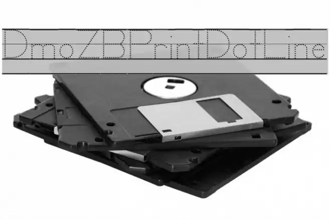 DmoZBPrintDotLine Font examples