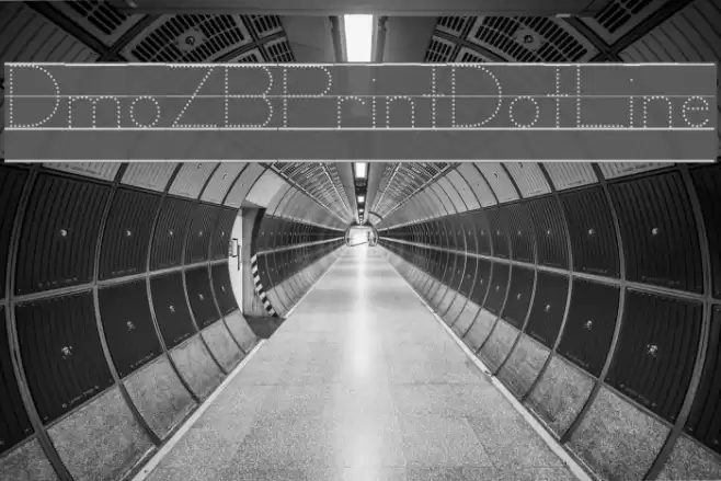 DmoZBPrintDotLine Font examples