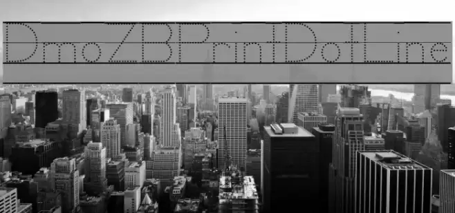 DmoZBPrintDotLine Font examples