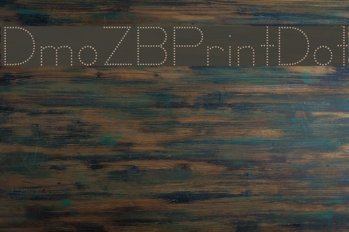 DmoZBPrintDot Font examples