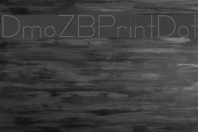 DmoZBPrintDot Font examples