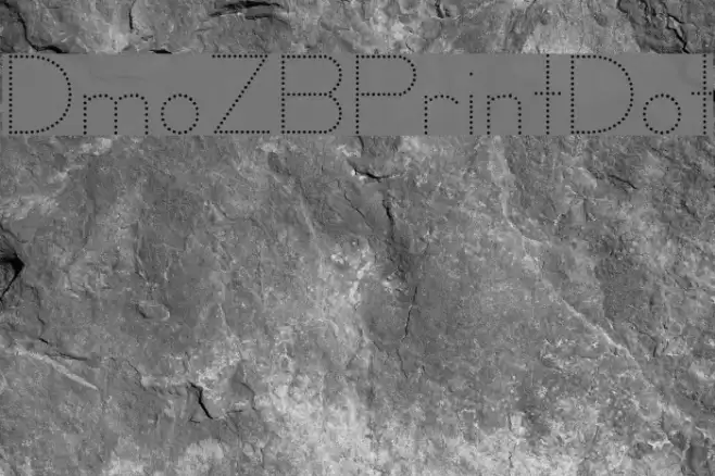 DmoZBPrintDot Font examples
